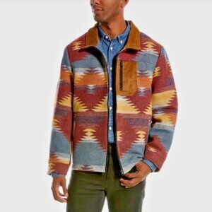 American Stitch Navajo Med Men's Jacket Aztec Boho Corduroy Vgood Pendleton $301